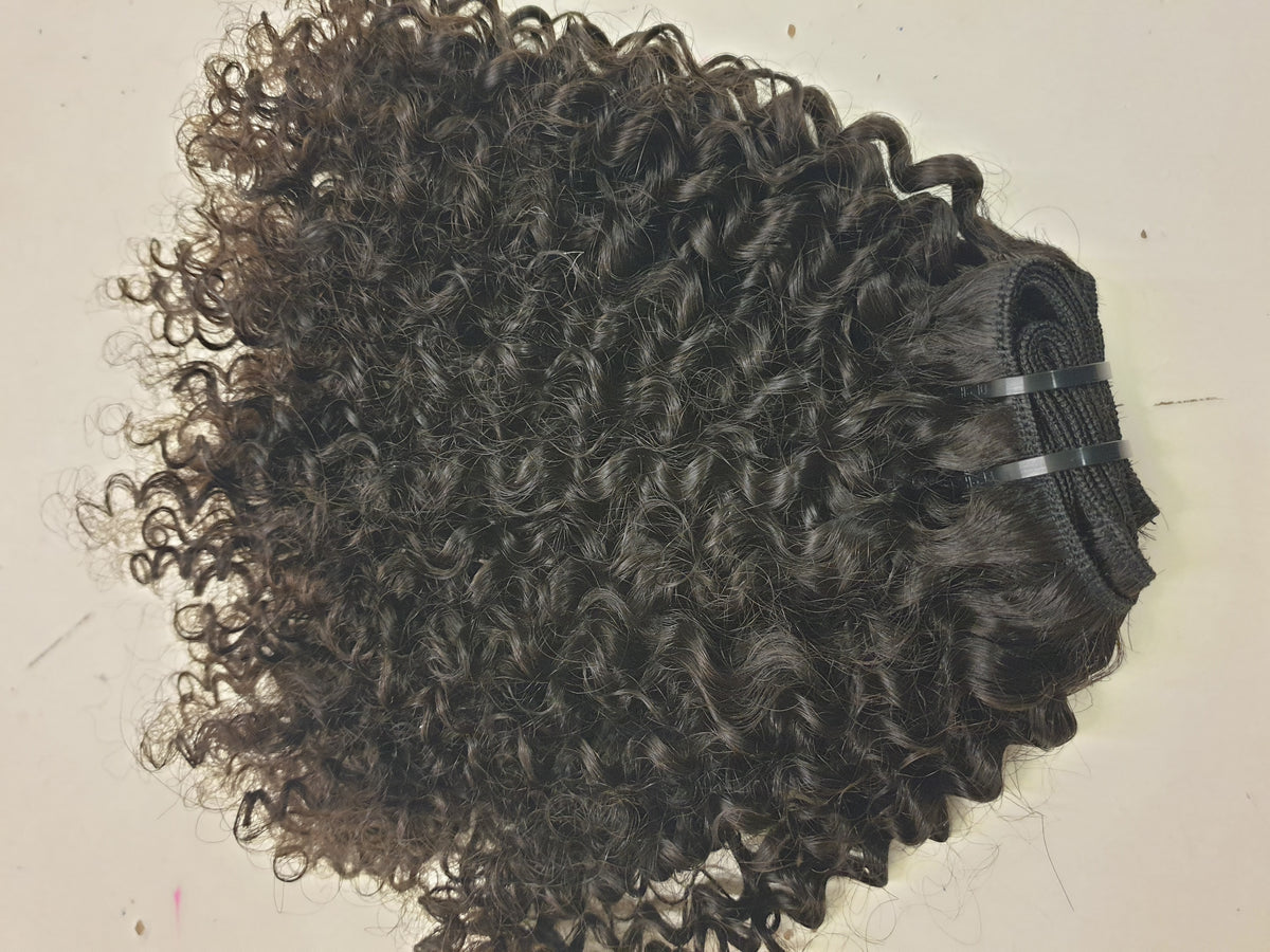 NATURAL BLACK CURLY HAIR / CAPELLI RICCI NERI NATURALI