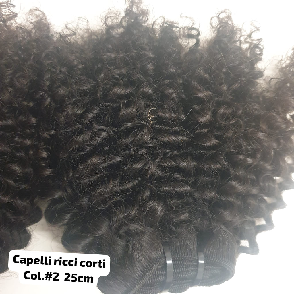 NATURAL BLACK CURLY HAIR / CAPELLI RICCI NERI NATURALI