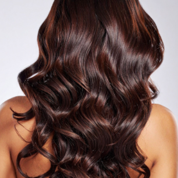 WAVY WEFT CHESTNUT NATURAL HAIR / CEPELLI ONDULATI TESSUTI CASTANO NATURALE