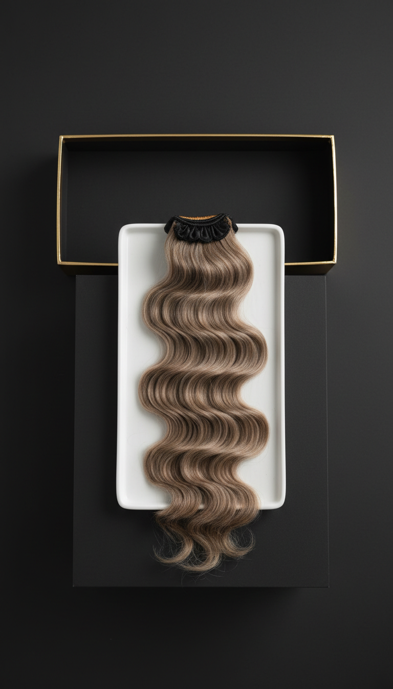 Extension capelli mossi europei naturali